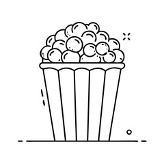 popcorn icon, popcorn vector illustration-simple illustration of popcorn, perfect for popcorn logos and icons