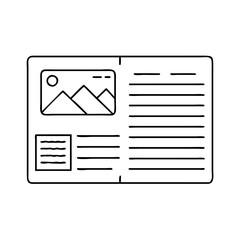 postcard icon, postcard vector illustration-simple illustration of postcard, perfect for postcard logos and icons