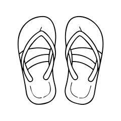 sandals icon, sandals vector illustration-simple illustration of sandals, perfect for sandals logos and icons