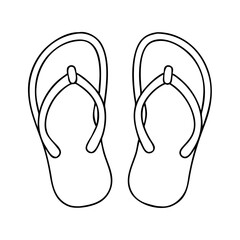 sandals icon, sandals vector illustration-simple illustration of sandals, perfect for sandals logos and icons