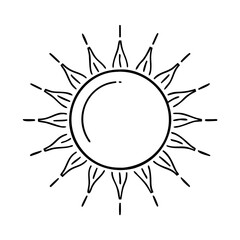 sun icon, sun vector illustration-simple illustration of sun, perfect for sun logos and icons