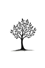 Obraz premium vector tree silhouette