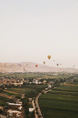 Hot Balloon Between Sand and Sky, Sunrise in Luxor, Egypt