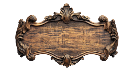Wooden Signboard Carving png