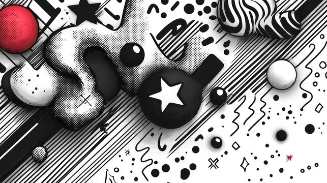 Abstract, graphic design, bold typography