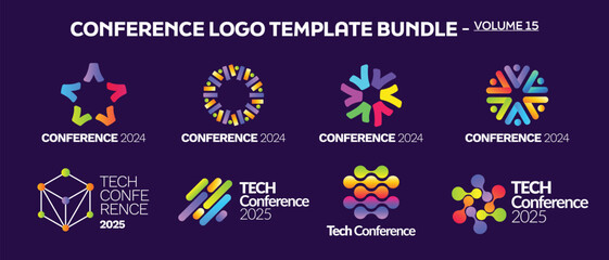 Colorful Conference Logo Template Bundle Vol 14