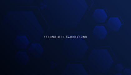 Abstract blue hexagonal background for futuristic digital hi-tech communication innovation design.
