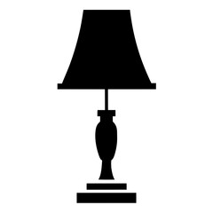 Obraz premium Elegant Table Lamp Silhouette Illustration For Interior Design Projects