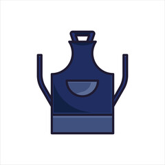 Kitchen Apron Icon - Vector Illustration, House Appliances