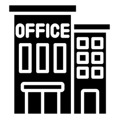 Office, Hybrid Work Glyph Design Vector Concept