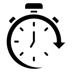 Full Time, Hybrid Work Glyph Design Vector Concept