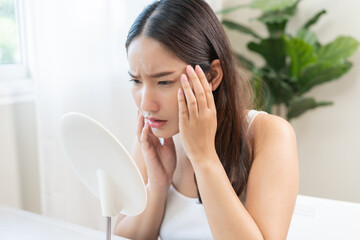 woman having a headache