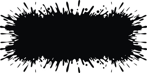 Grunge ink black and white vector illustration 