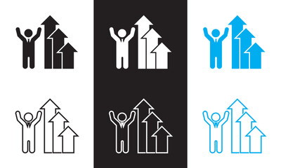 Motivation icon.  Vector illustration. isolated on white and black background. EPS 10