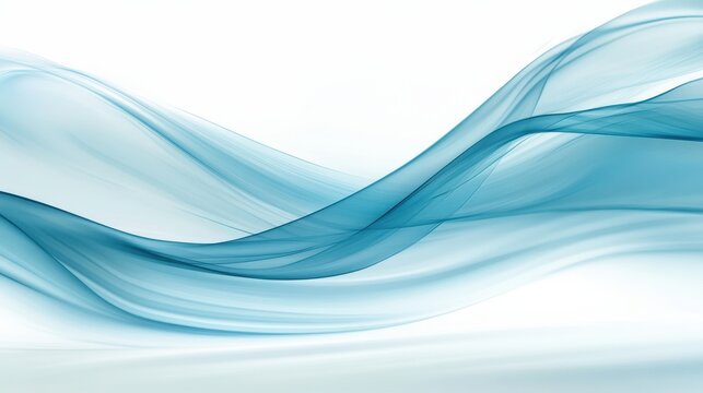 Soft Blue Waves Flowing Smoothly Across A Light Background For Abstract Design Projects
