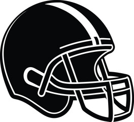 Football Helmet Protection Game Sport Equipment, football helmet flat icon, Helmets black Clip art