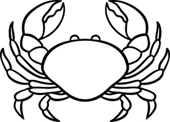 Crab line art , crab icon isolated on white background © Art by Redu