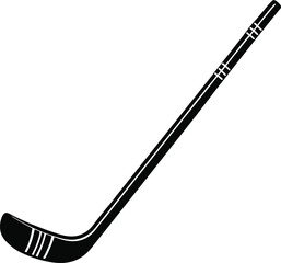 Hockey stick silhouette black and white vector illustration 