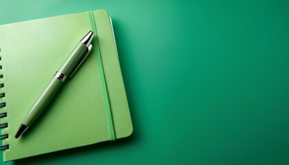 穏やかな背景の中、ただそこにあるノートとペンが、日常の中の新たな学びと気づきをやさしく伝えてくれる

