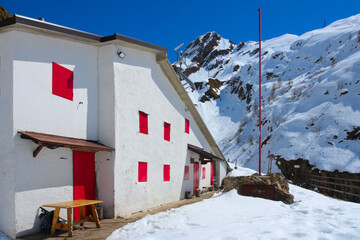 The Rifugio Longo (Longo Alpine hut), in the heart of the Central Orobie Alps (Bergamo Alps). Carona, Lombardy, Italy