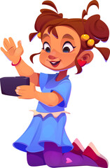 Child Using Phone