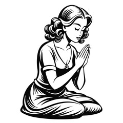 Vector illustration of a beautiful woman in a yoga pose, a stylish fashion sketch of a lady