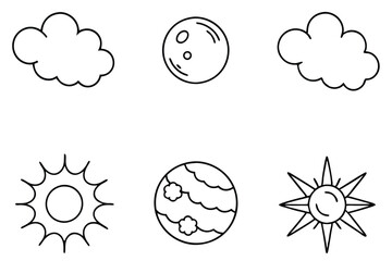 Mesosphere Line Art Illustration Detailed Design for Scientific Artwork 