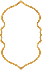 Luxury gold glitter islamic frame	