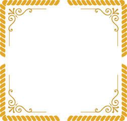 Golden Rope Frame Border