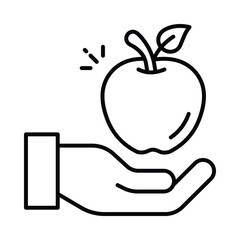 Altruistic Person vector outline icon. EPS 10 file