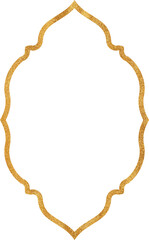 Luxury gold glitter islamic frame	