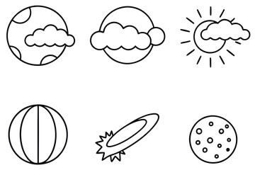 Mesosphere Line Art Illustration Intricate Design for Scientific Studies  