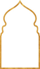 Luxury gold glitter islamic frame	