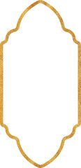 Luxury gold glitter islamic frame	