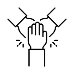Cooperation vector outline icon. EPS 10 file