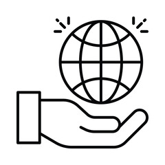 Social Responsibility vector outline icon. EPS 10 file