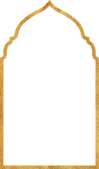 Luxury gold glitter islamic frame	