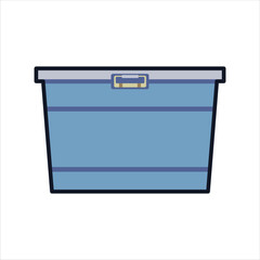 Container Box Icon - Simple Storage or Delivery Container Vector