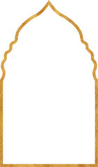 Luxury gold glitter islamic frame	