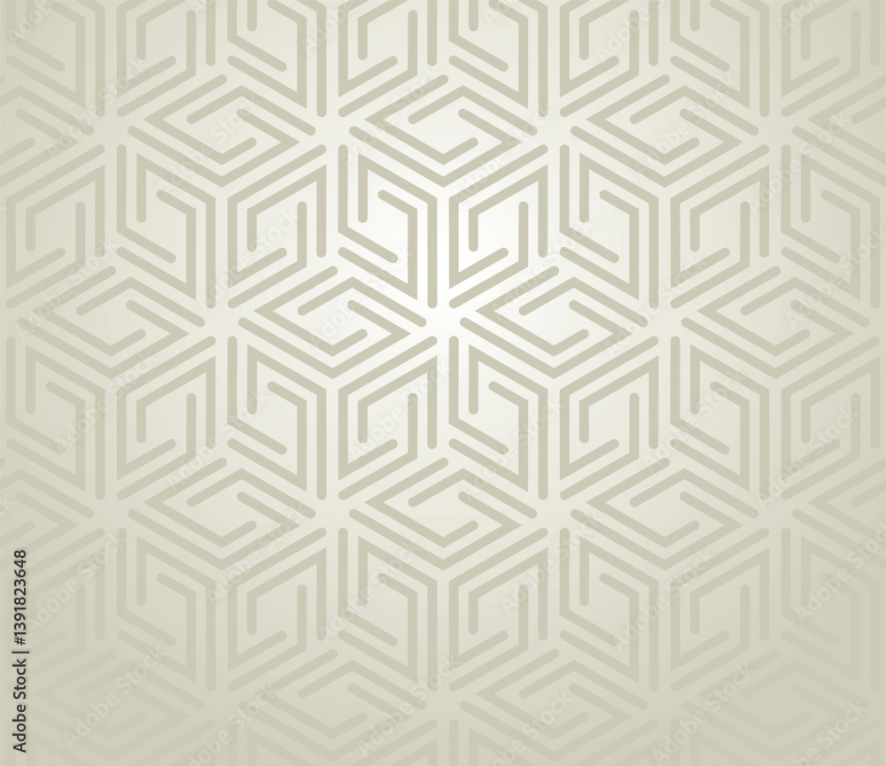 Aufkleber Abstract geometric pattern. A seamless vector background. Beige ornament. Graphic modern pattern. Simple lattice graphic design