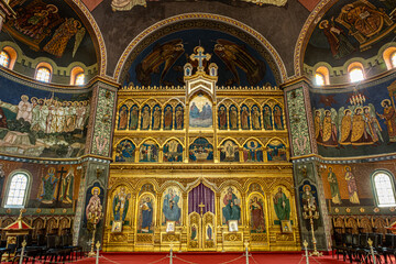 Obraz premium Interior of the Holy Trinity Cathedral in Sibiu, Romania