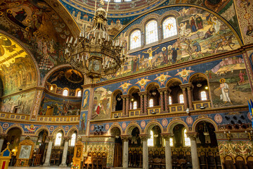Interior of the Holy Trinity Cathedral in Sibiu, Romania