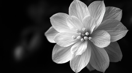 Fototapeta premium Close-up monochrome flower