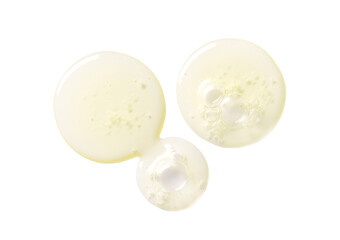 round drops gel serum on a transparent background
