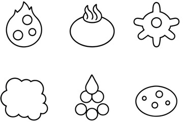 Methane Line Art Illustration Simple Concept for Scientific Visualization Artwork  