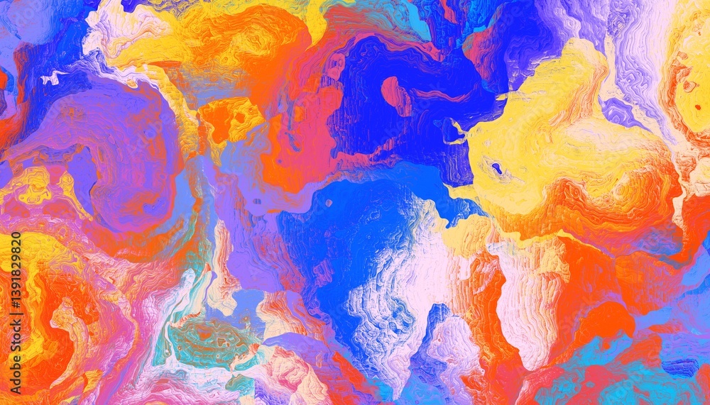 Poster A stunning and artistic swirl composed of a vibrant array of colors, creating a mesmerizing abstract design
