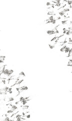 Obraz premium Png vertical Silver dust isolated on transparent background. Sparkling glitter border, festive frame. Great for wedding invitations, party posters.