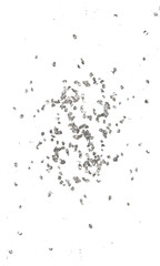 Silver Glitter shiny swirl.White Silver Falling Foil Confetti with Glitter Dust. Festive Background. Shiny silver swirl glittering. Greeting Design. Congratulations Card. Vertical png banner.