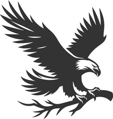 Obraz premium Silhouette of a eagle bird vector