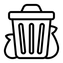 This Garbage icon is suitable for Earth Day, Save the Earth, Plastic Pollution, etc